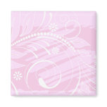 pink flowers fridge magnet