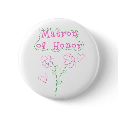Pink Flowers Matron of Honor