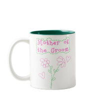 Pink Flowers Mother of Groom mugs by weddingsareus Pink Flowers Mother of Groom mugs