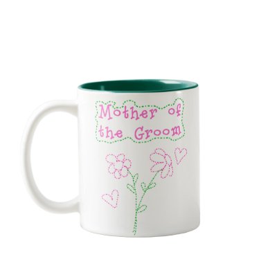 Pink Flowers Mother of  Groom Mug