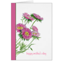 Pink Flowers Mother's Day Card cards