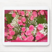 PINK FLOWERS MOUSE PADS