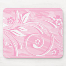 pink flowers mouse pads