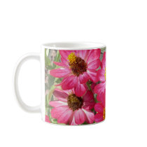 Pink flowers mugs