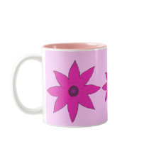 pink flowers mugs