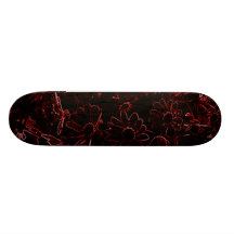 Pink Flowers Neon Skateboard Decks