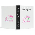 Pink Flowers New Grandma Gifts Binders