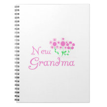 Pink Flowers New Grandma Gifts Notebooks