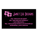 Pink Flowers on Black~Business Card
