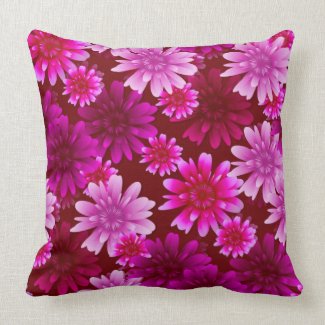 Pink Flowers Pillow