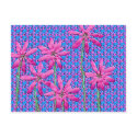 Pink Flowers postcards