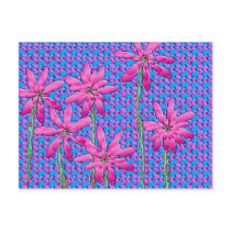 Pink Flowers postcards by TheStampStore Pink Flowers postcards