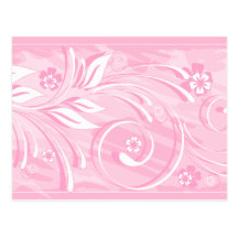 pink flowers postcards