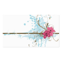 Pink flowers Profile Card business cards by coconutpie Pink flowers Profile Card business cards