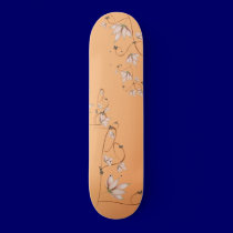 Pink Flowers Skateboard