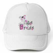 Pink Flowers the Bride Hat