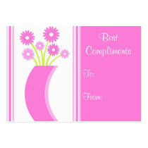 Pink flowers vase - Card business cards by cycreation Pink flowers vase - Card business cards
