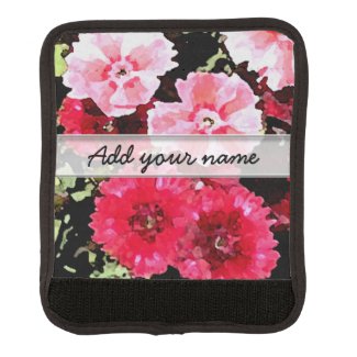 Pink Flowers Watercolors Style Personalized