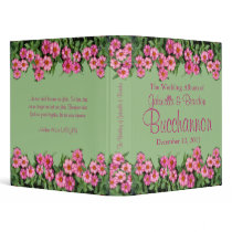 Pink Flowers Wedding Album binders