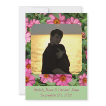 Pink Flowers Wedding Invitation invitations