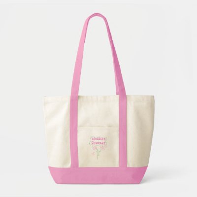 Pink Flowers Wedding Planner Tote Bag