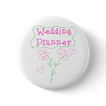 Pink Flowers Wedding Planner buttons