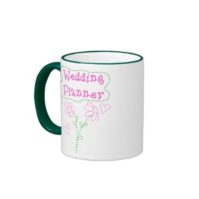 Pink Flowers Wedding Planner Coffee Mug