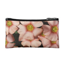 Pink Flowers Wood Sorrel, Oxalis Cosmetic Bag