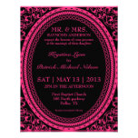 Pink Fluorescent / Neon FlourisWedding Invitations