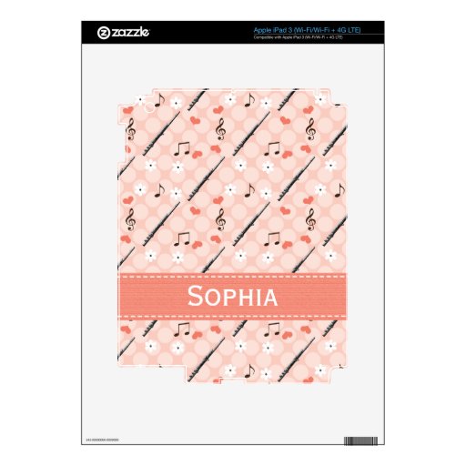 Pink Flute iPad 3 Skin