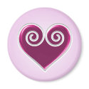 Pink Foil Heart Magnet