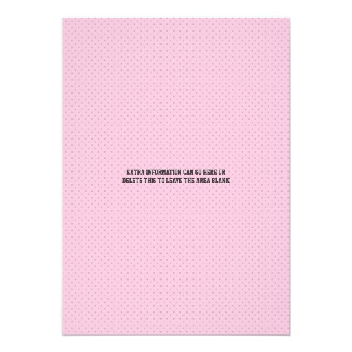 Pink Football Baby Shower Announcements