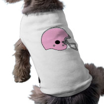 Pink Football Helmet Pet Tee Shirt