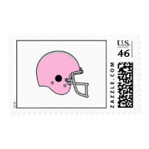 Pink Football Helmet Postage Stamp