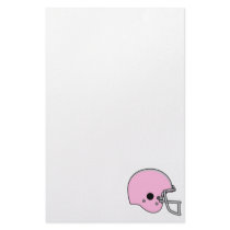 Pink Football Helmet Stationery Design