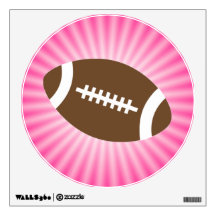 Pink Football Wall Decal