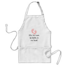 Pink Footprints Little Feet Big Imprints Apron