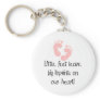 Pink Footprints Little Feet Big Imprints Keychains