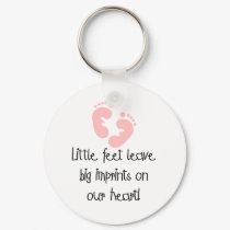 Pink Footprints Little Feet Big Imprints keychains by maternity Pink Footprints Little Feet Big Imprints keychains