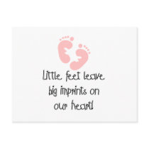 Pink Footprints Little Feet Big Imprints postcards