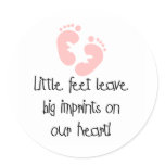 Pink Footprints Little Feet Big Imprints Stickers