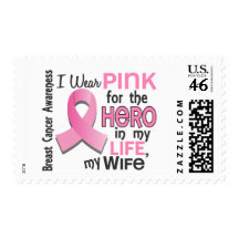 Pink For Hero In My Life 3 Wife Breast Cancer Stamp