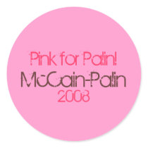 Pink for Palin!, McCain-Palin, 2008 Stickers