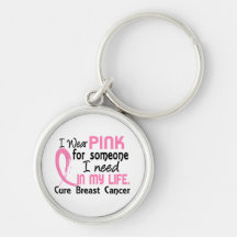 Pink For Someone I Need Breast Cancer Key Chains