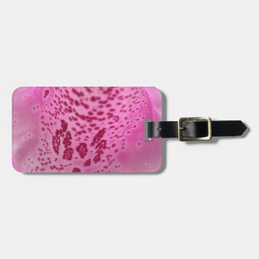Pink Foxglove Petal Custom Luggage Tag