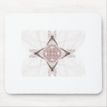 Pink Fractal Art Diamond Mouse Pad