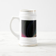 Pink Fractal Art Twirl Textured Coffee Mugs