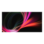 Pink Fractal Art Twirl Textured photo cards