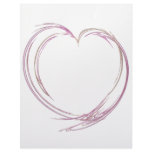 Pink Fractal Heart Customized Letterhead