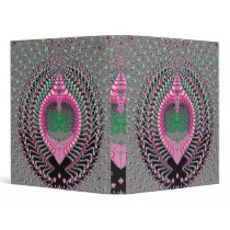 Pink Fractal Sea Shell Binder